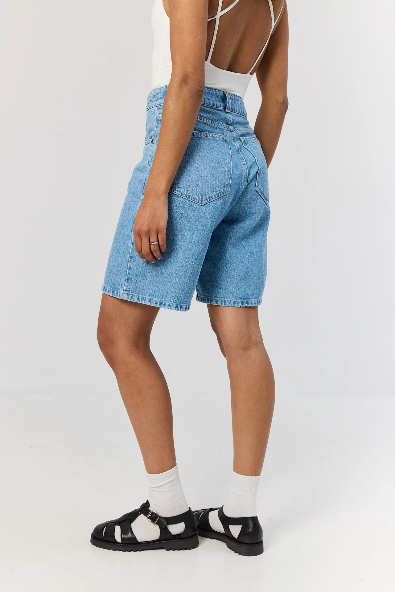 Bermudy jeansowe baby blue - Image 5