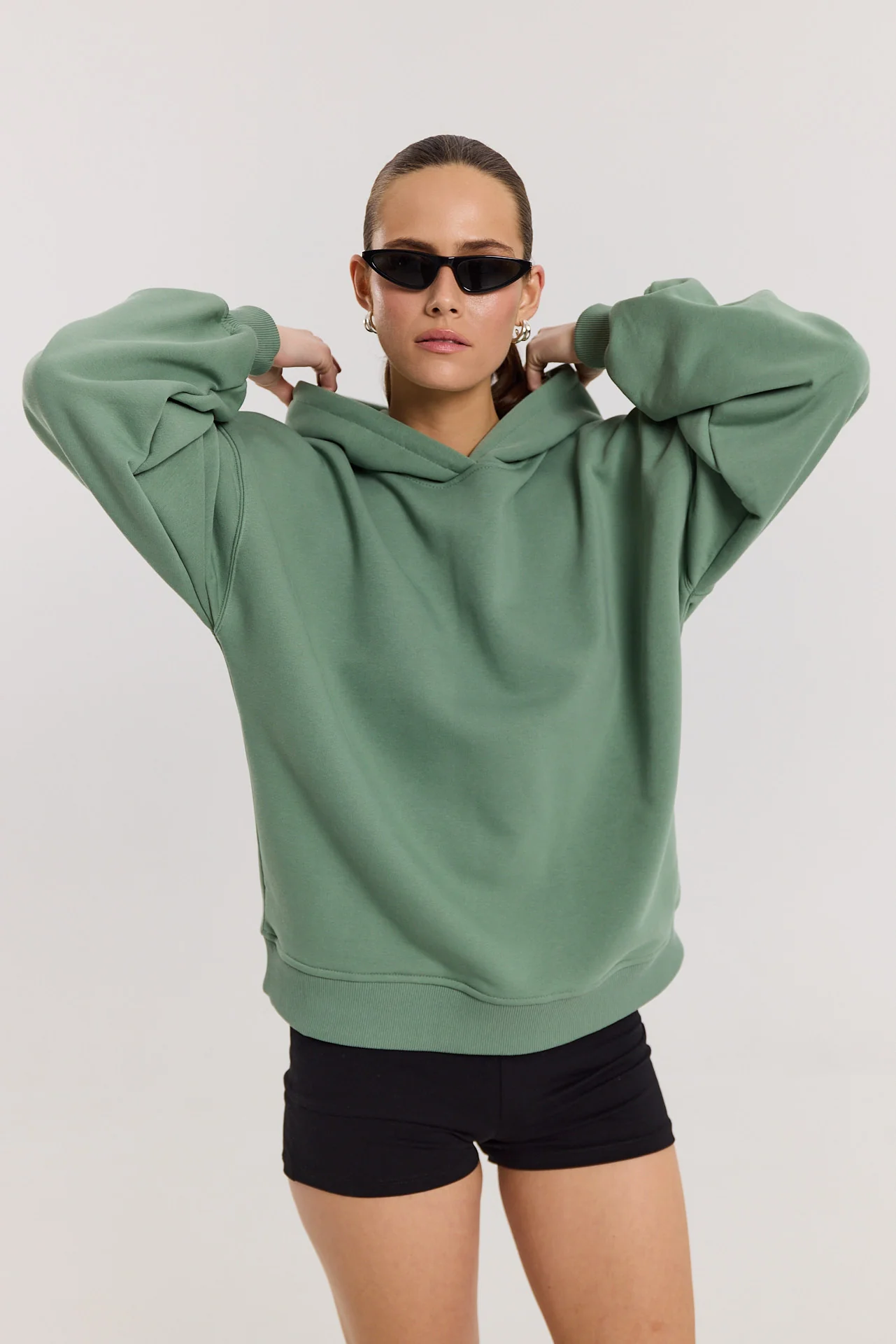 Bluza Boyfriend Hoodie dark matcha - Image 20