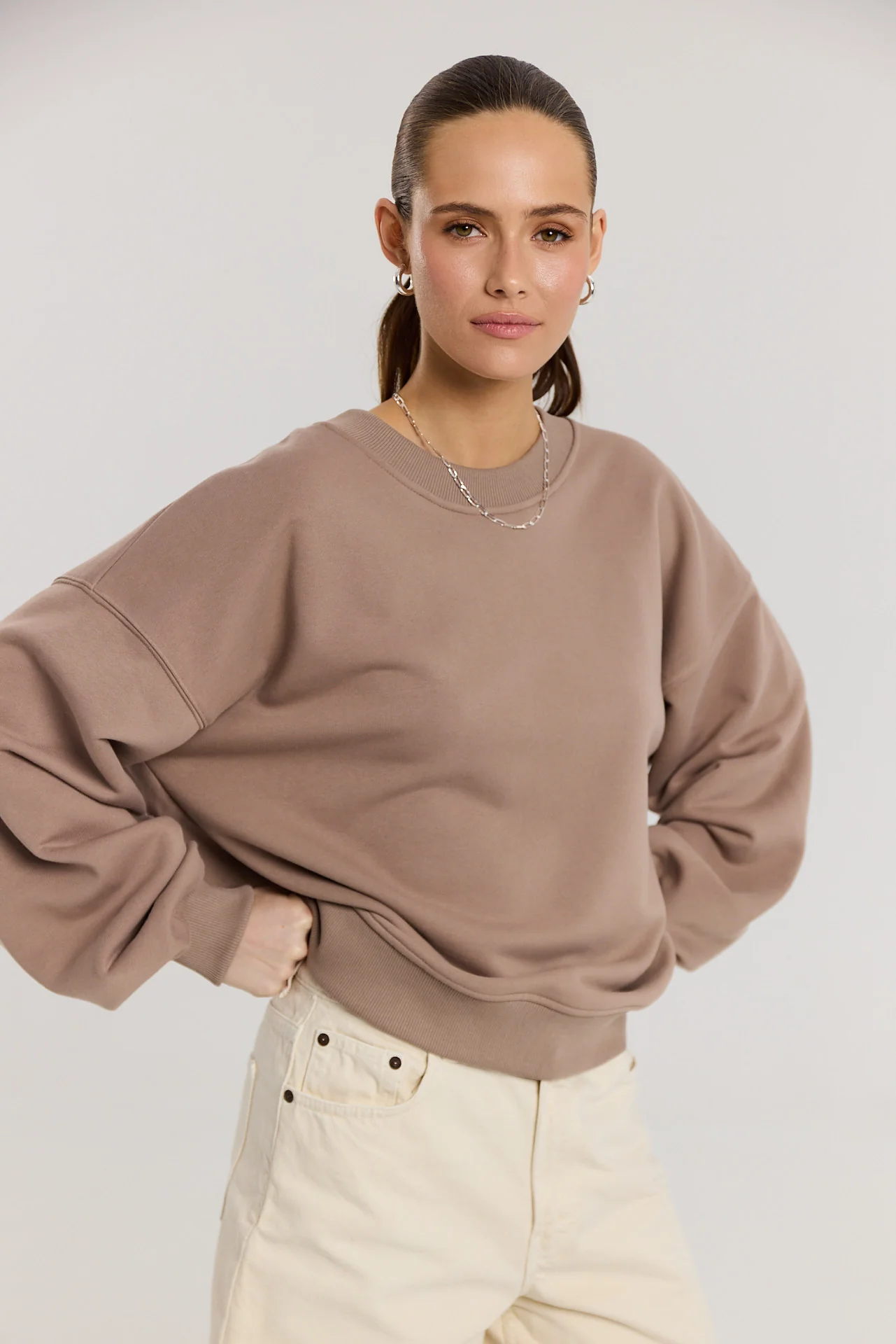 Bluza Boyfriend latte - Image 2