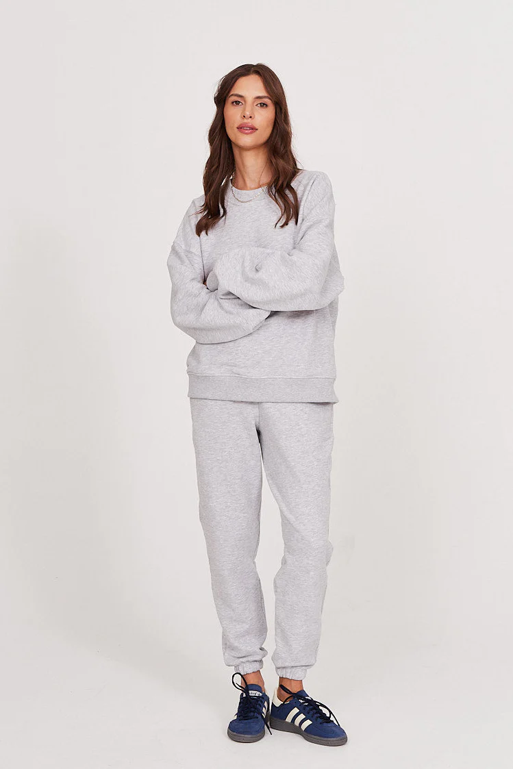 Bluza Boyfriend light grey melange - Image 6