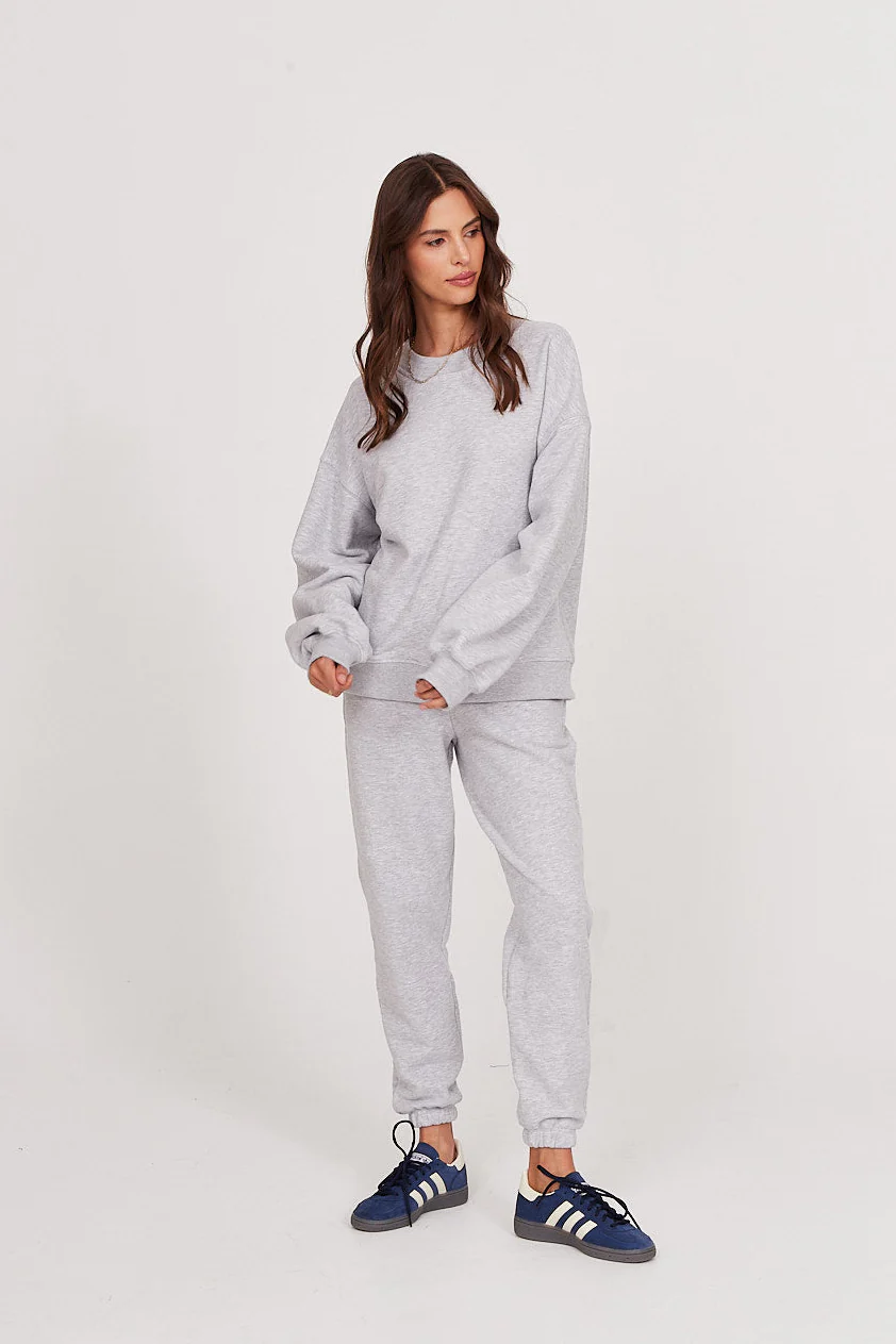 Bluza Boyfriend light grey melange - Image 8