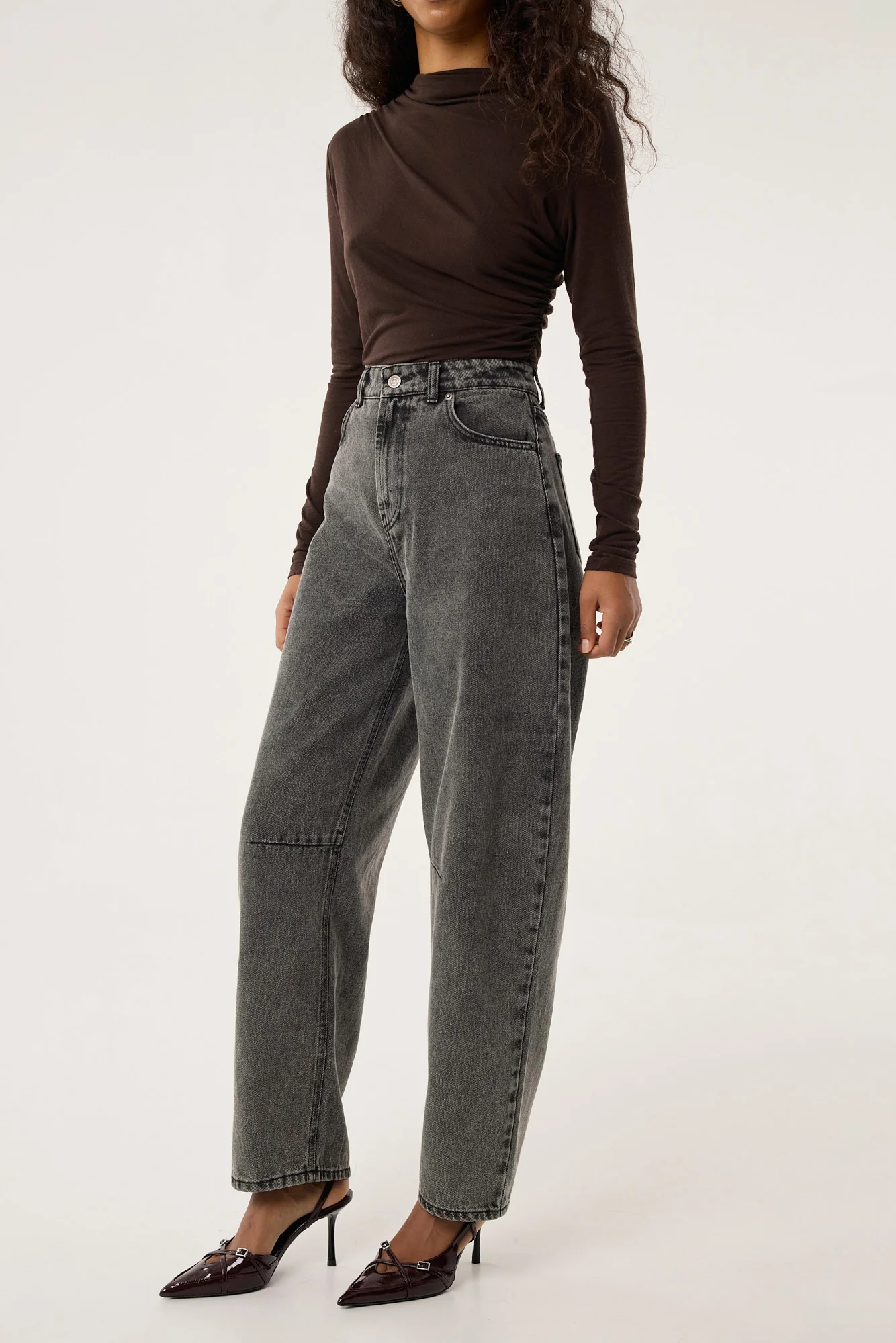 Jeansy Barrel grey