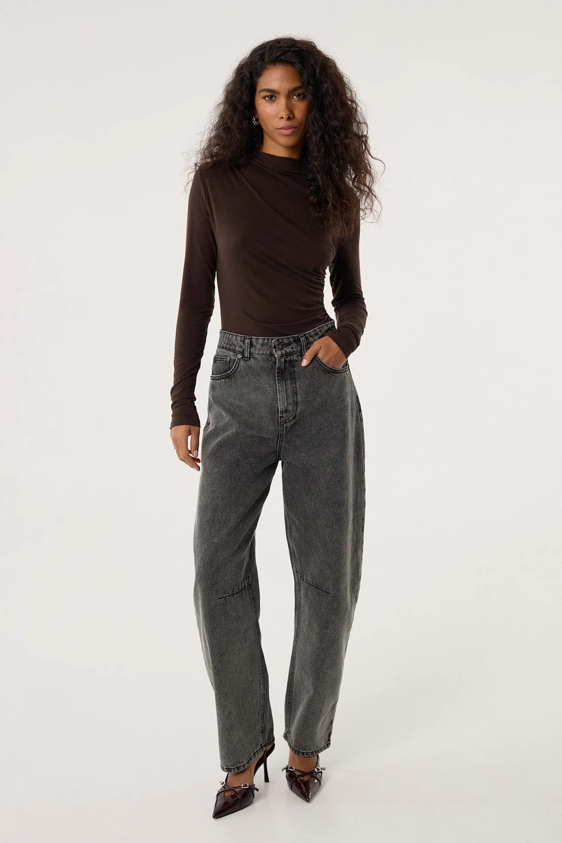 Jeansy Barrel grey - Image 2