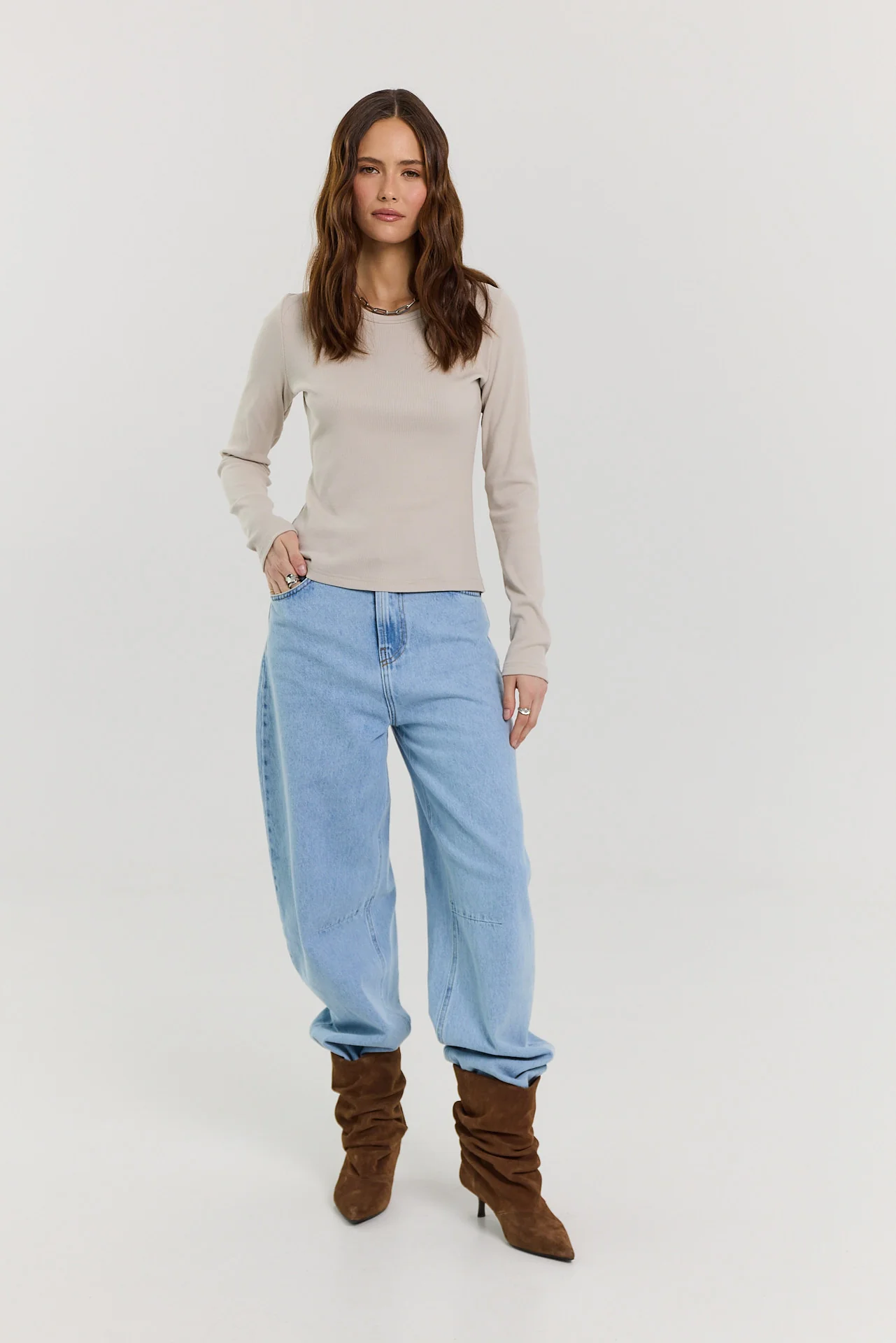 Jeansy Barrel light blue - Image 5