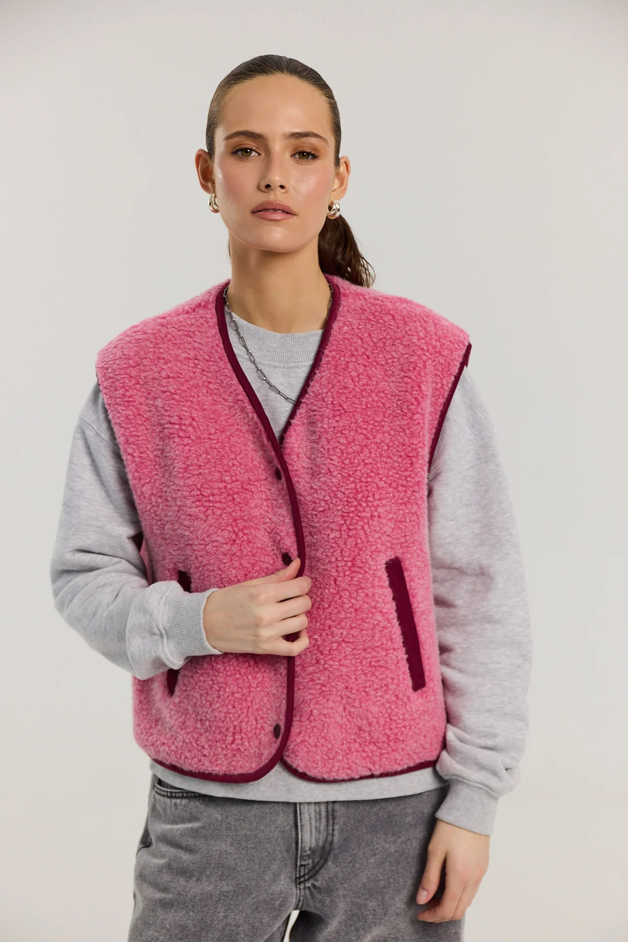 Kamizelka Eliot merino pink