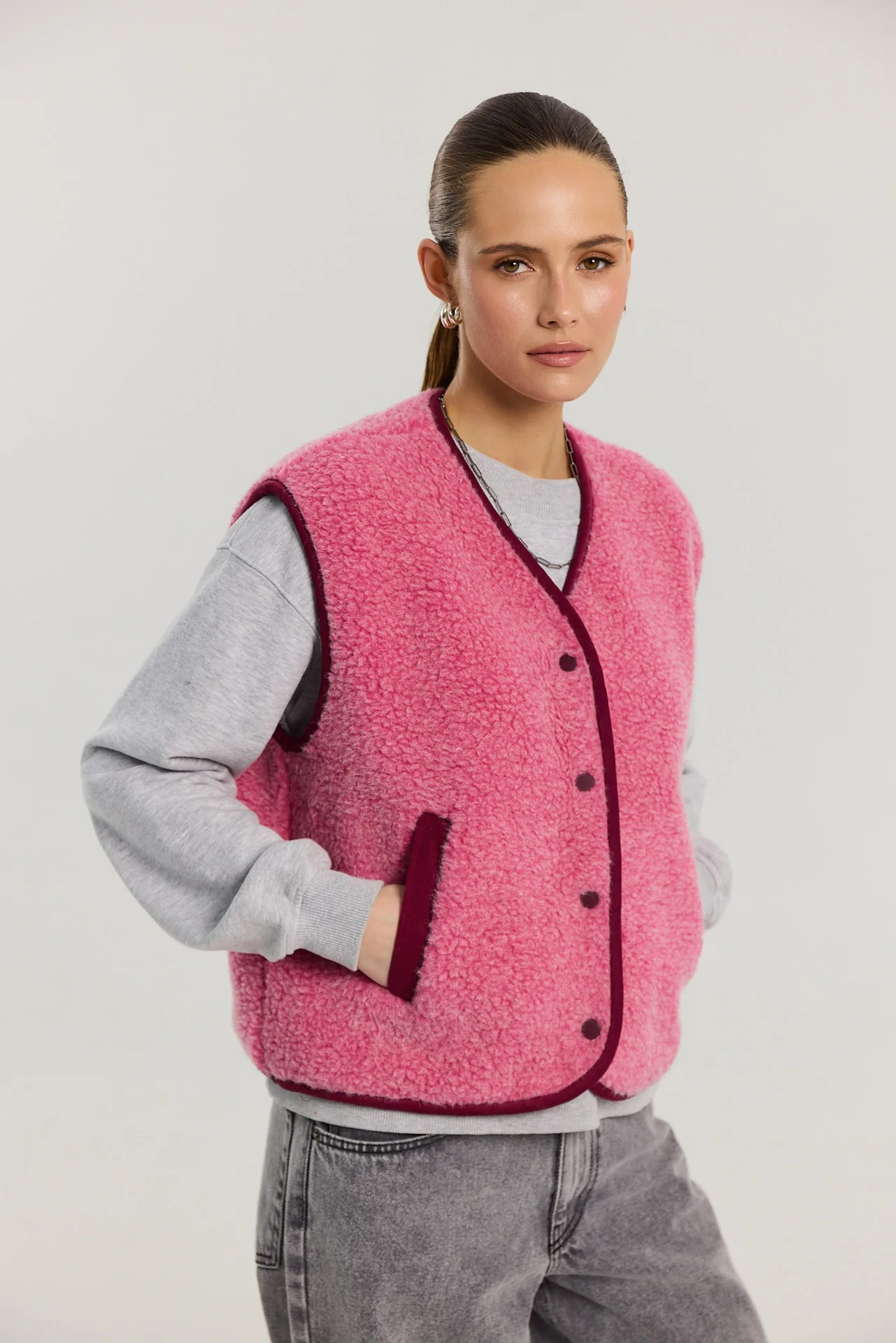 Kamizelka Eliot merino pink - Image 9