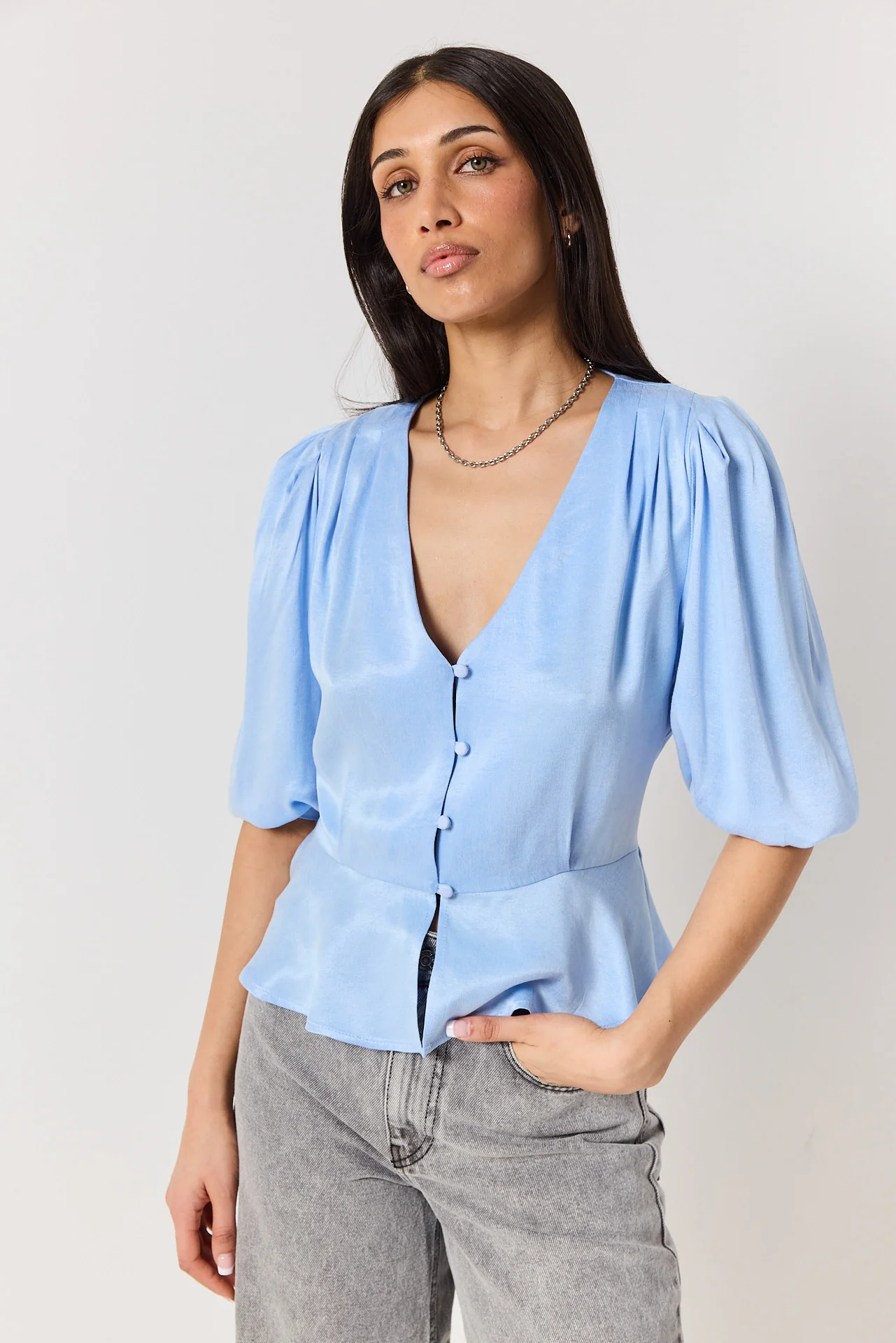Koszula Margot powder blue