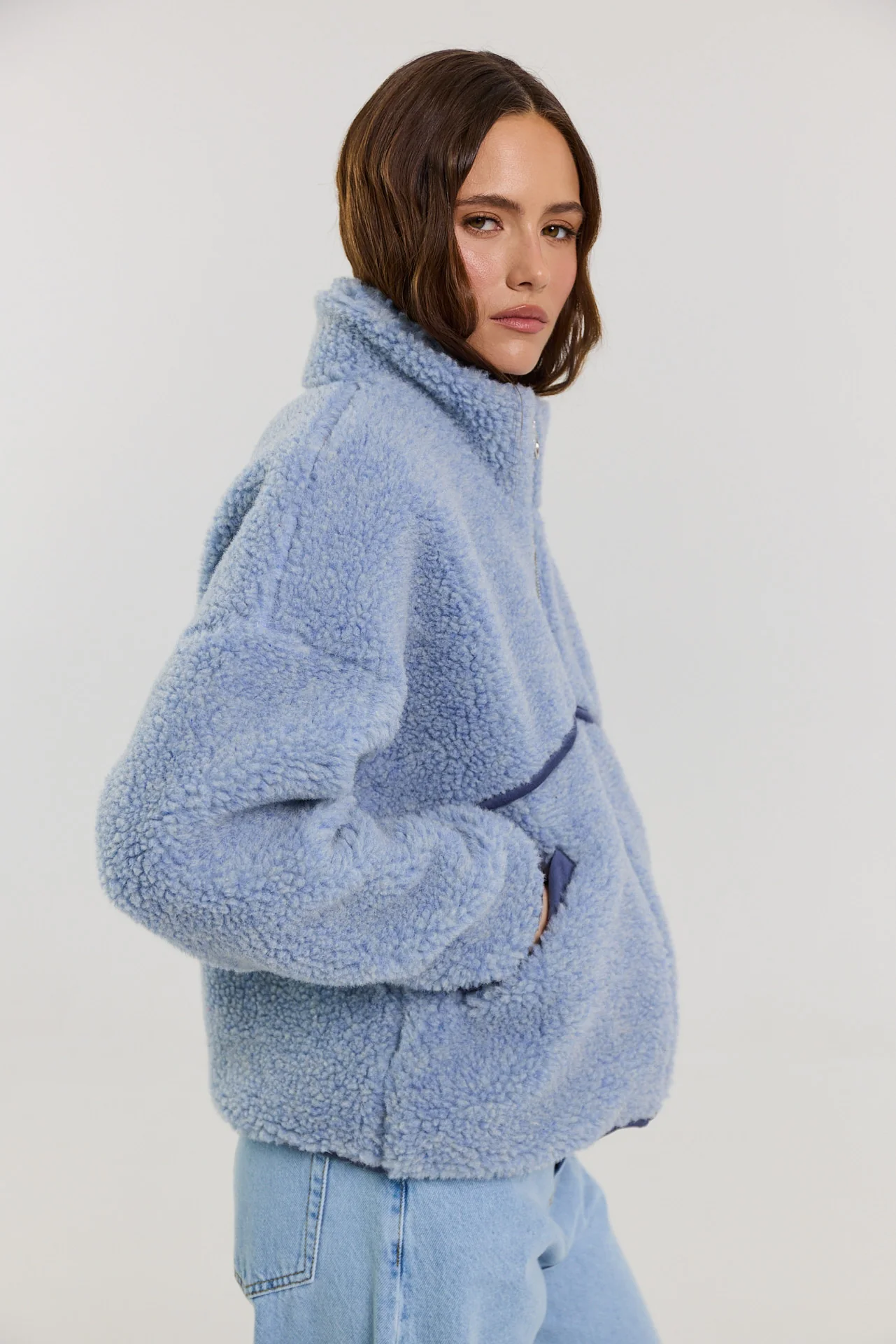 Kurtka Erin merino powder blue - Image 2