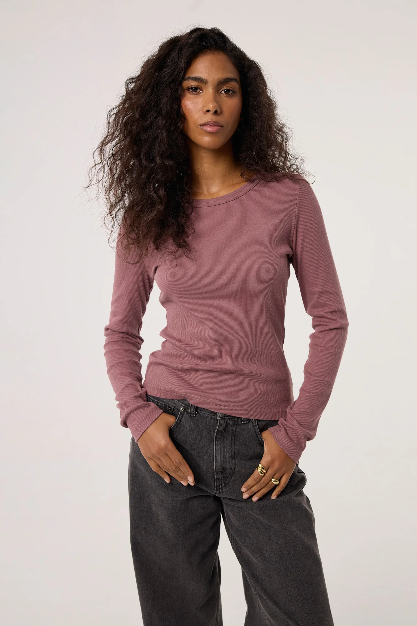 Longsleeve Bamboo dusty pink
