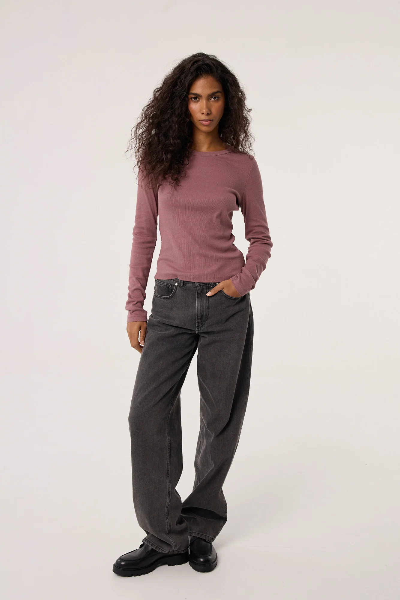 Longsleeve Bamboo dusty pink - Image 3