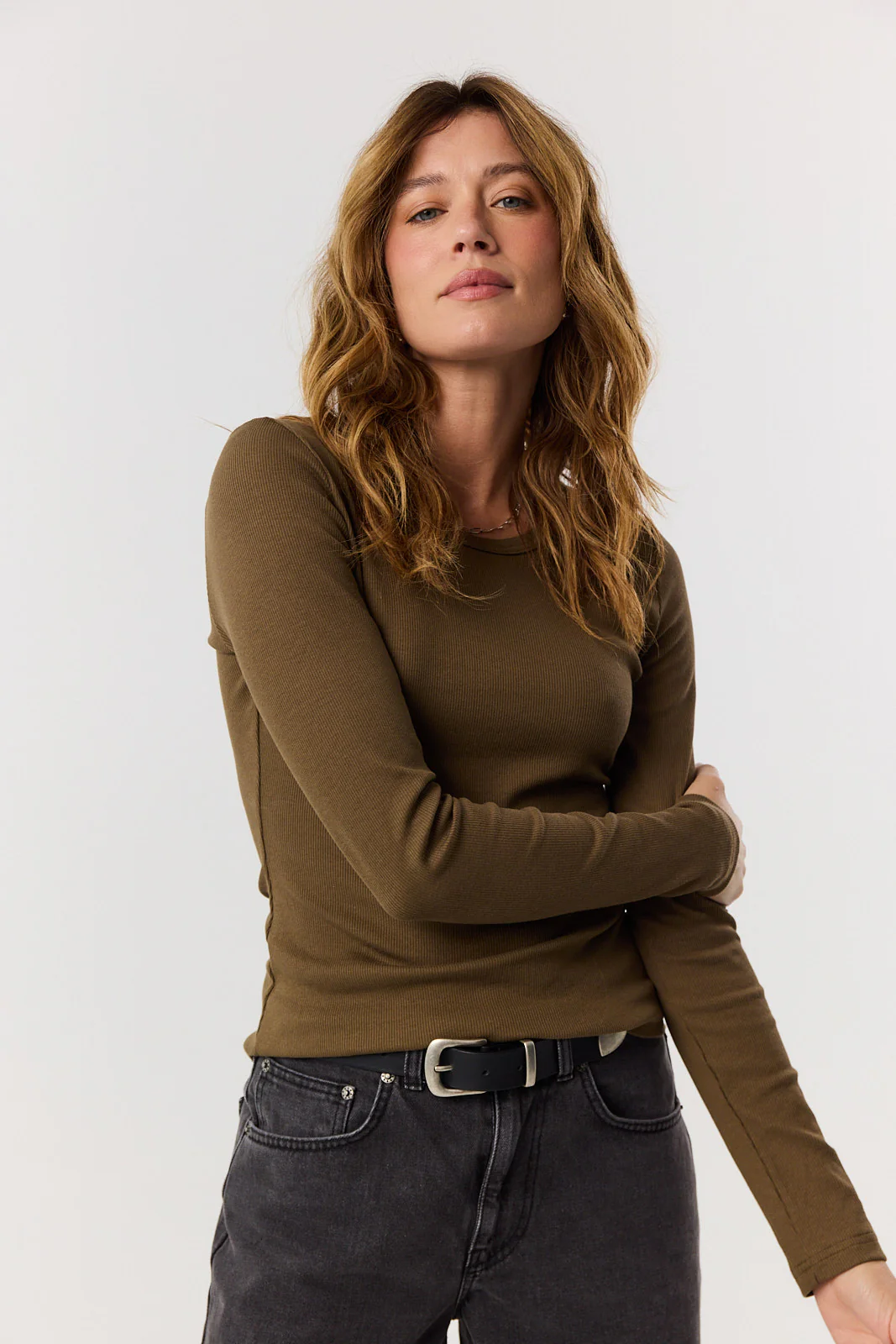 Longsleeve Bamboo khaki - Image 2