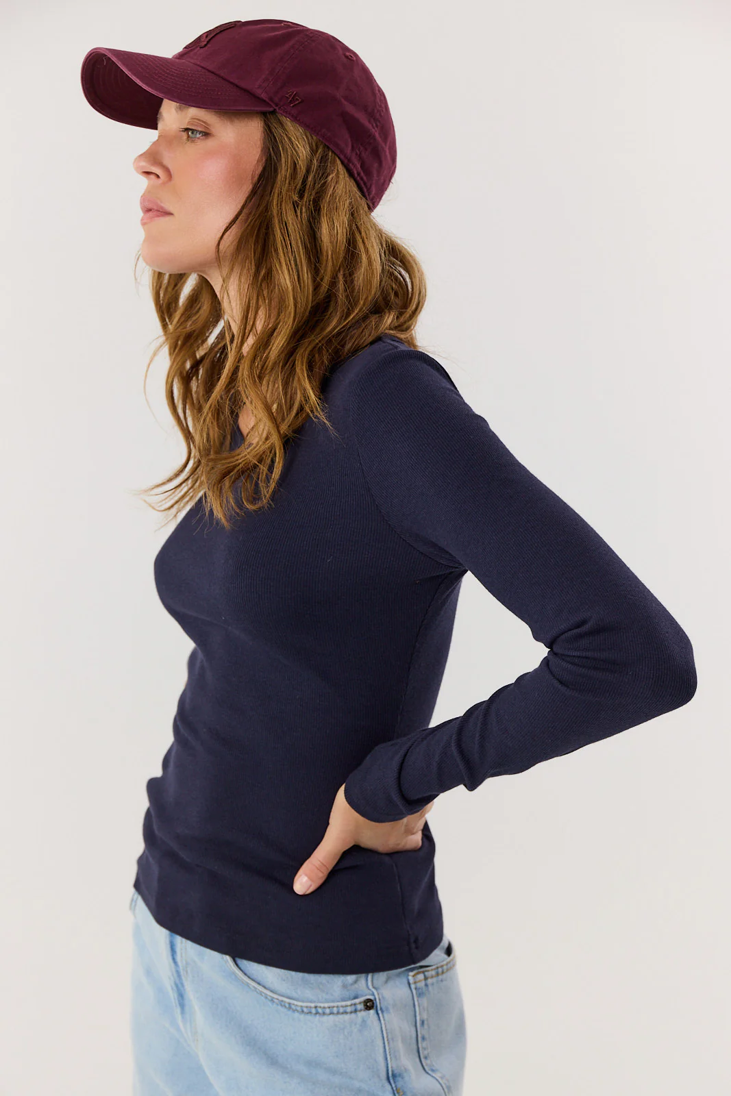 Longsleeve Bamboo navy - Image 9