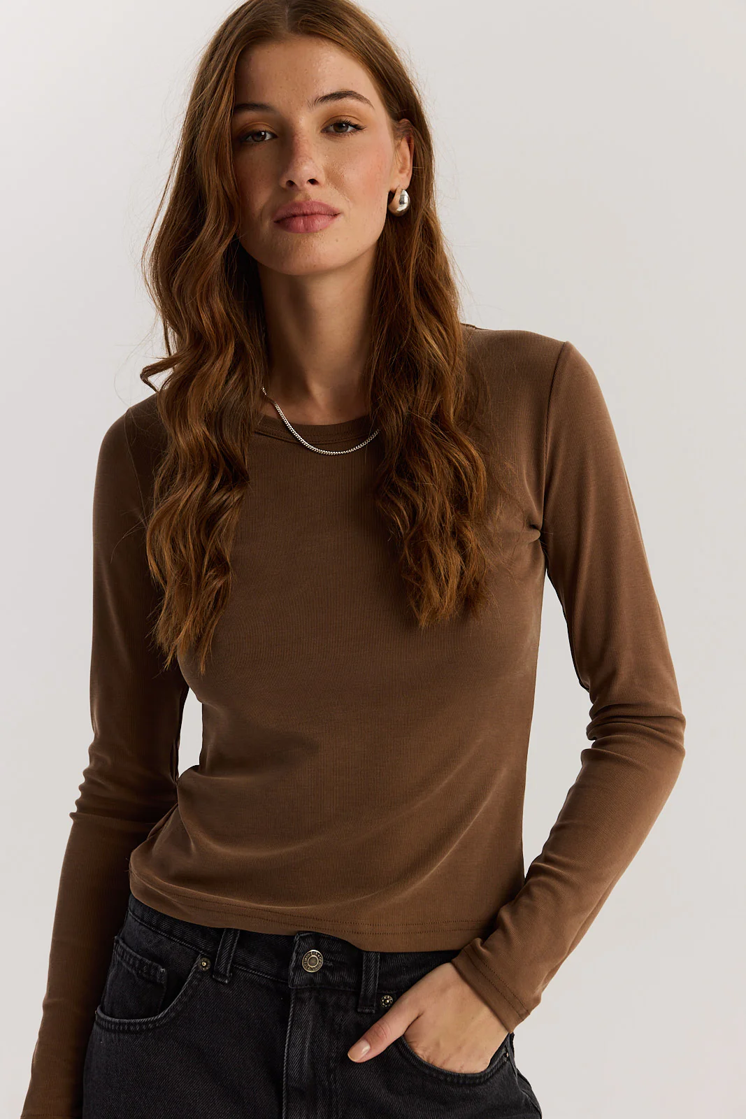 Longsleeve Bowie mocca mousse - Image 4