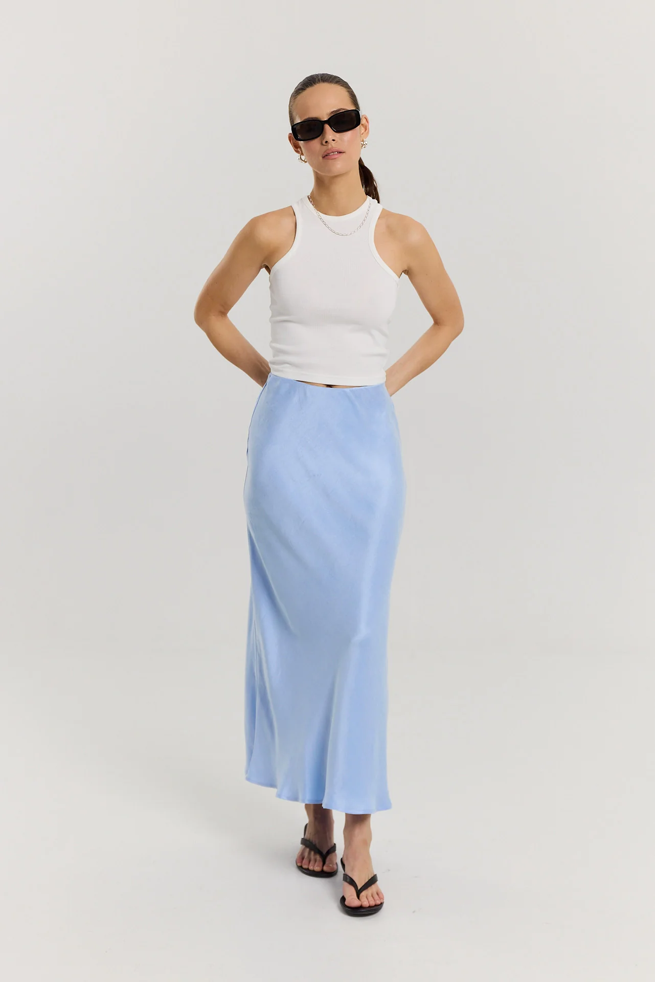 Spódnica Petra long powder blue - Image 2
