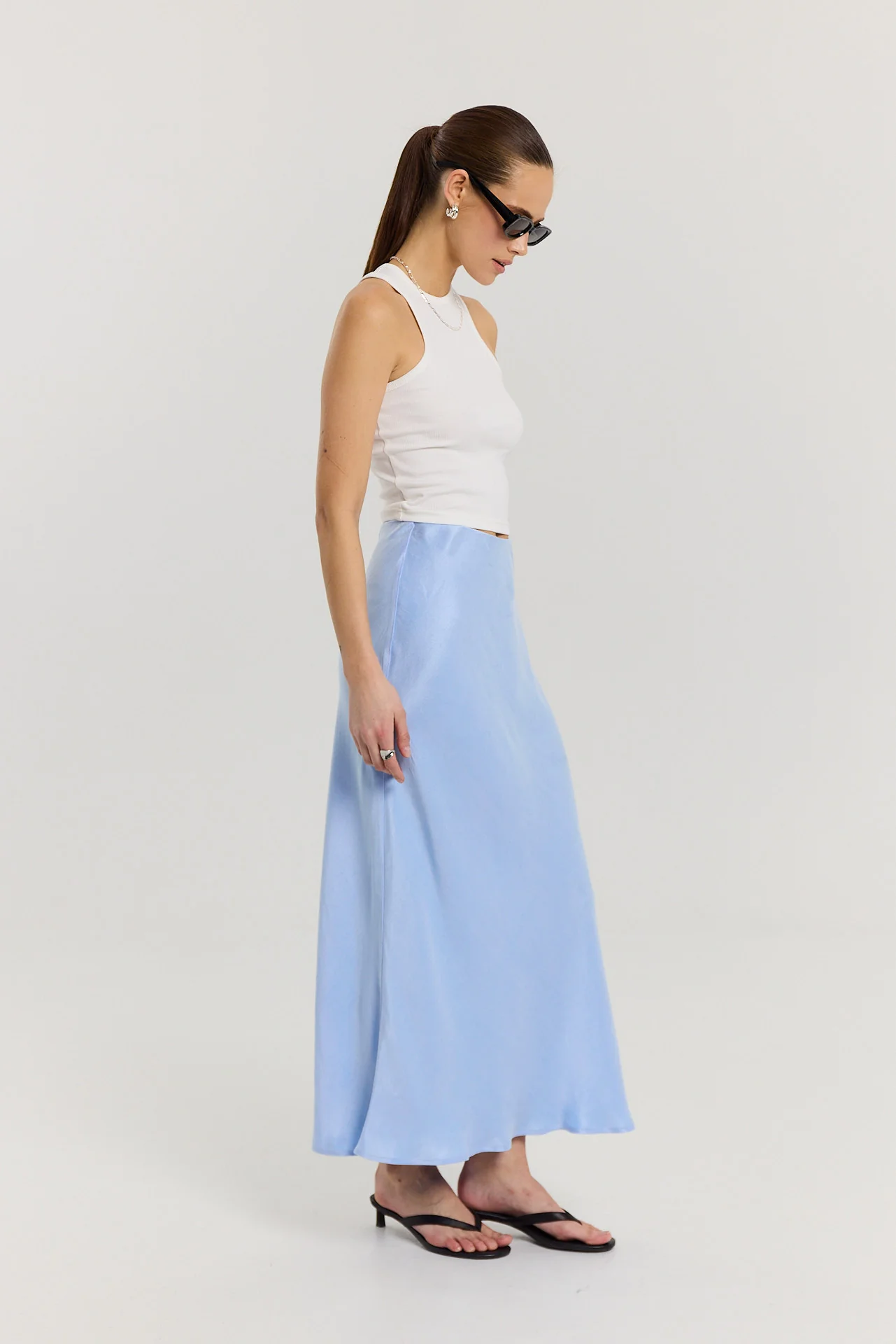 Spódnica Petra long powder blue - Image 4