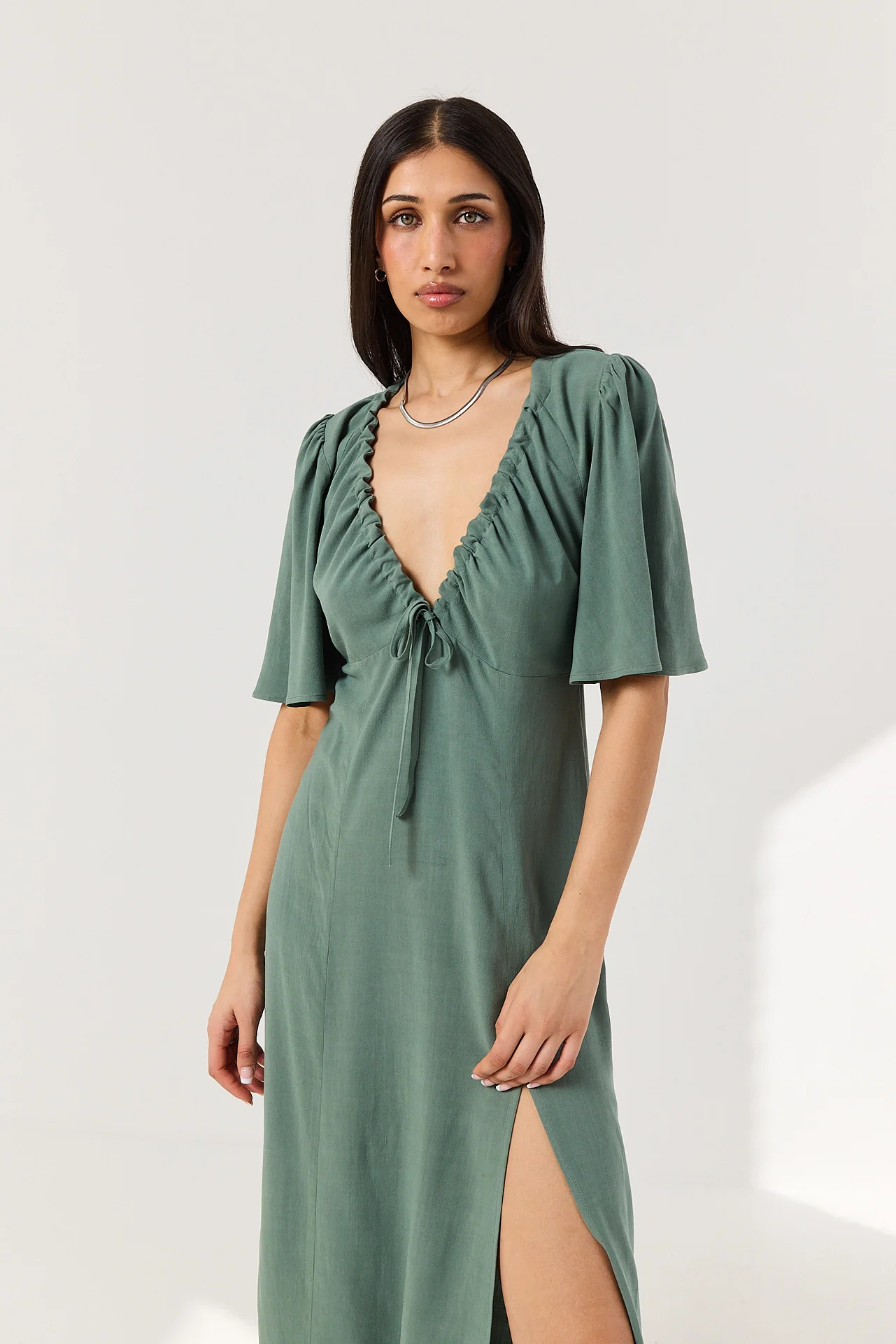 Sukienka Alessa smoky green