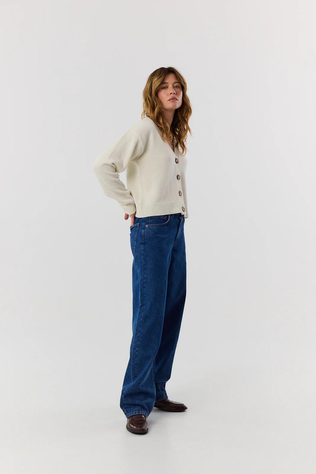 Sweter kardigan Miley cream - Image 5