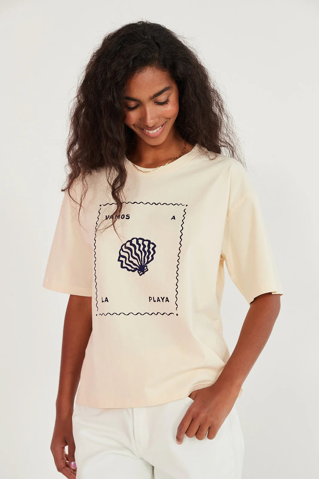 T-shirt Vamos a la playa butter - Image 6
