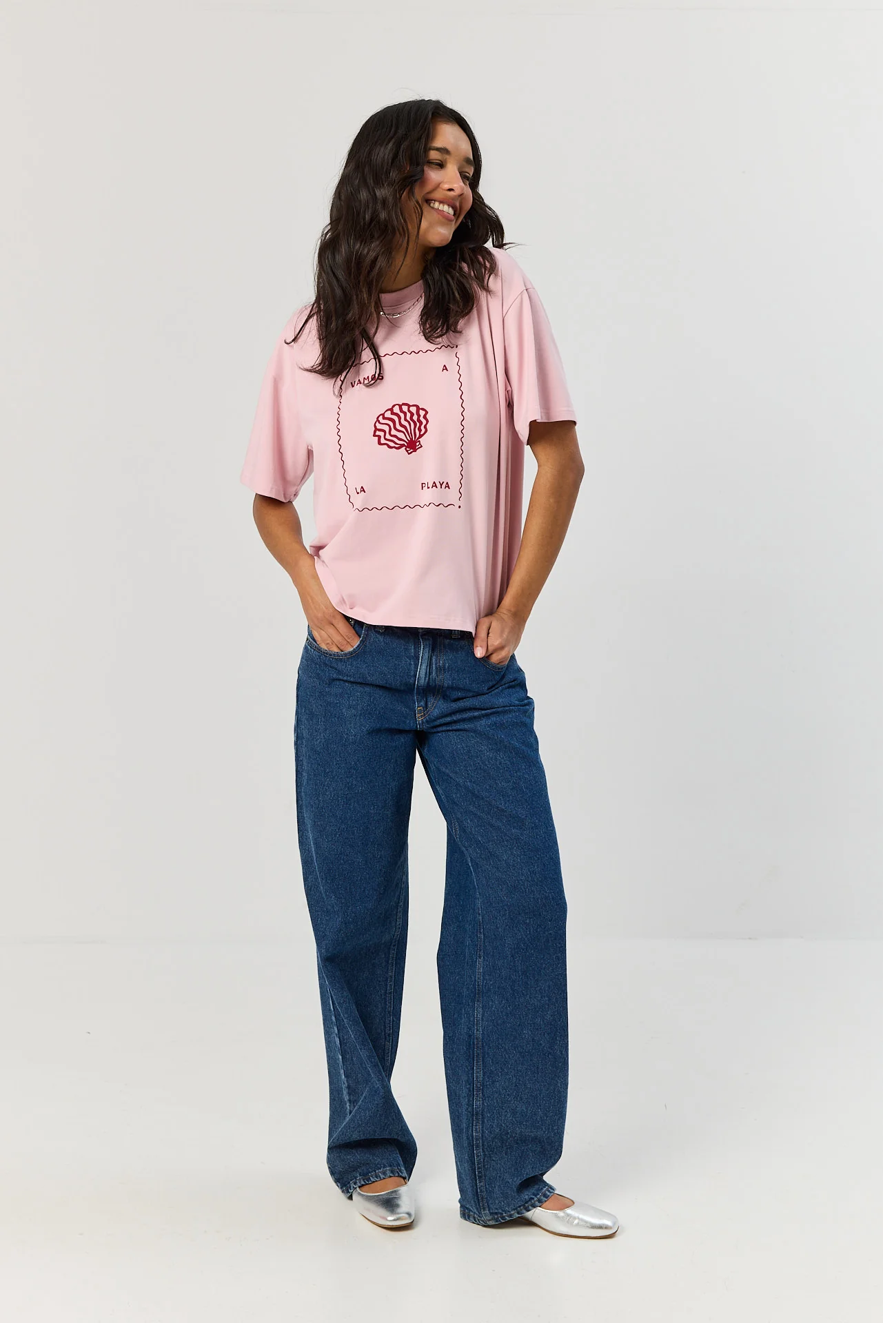 T-shirt Vamos a la playa smoky pink - Image 2
