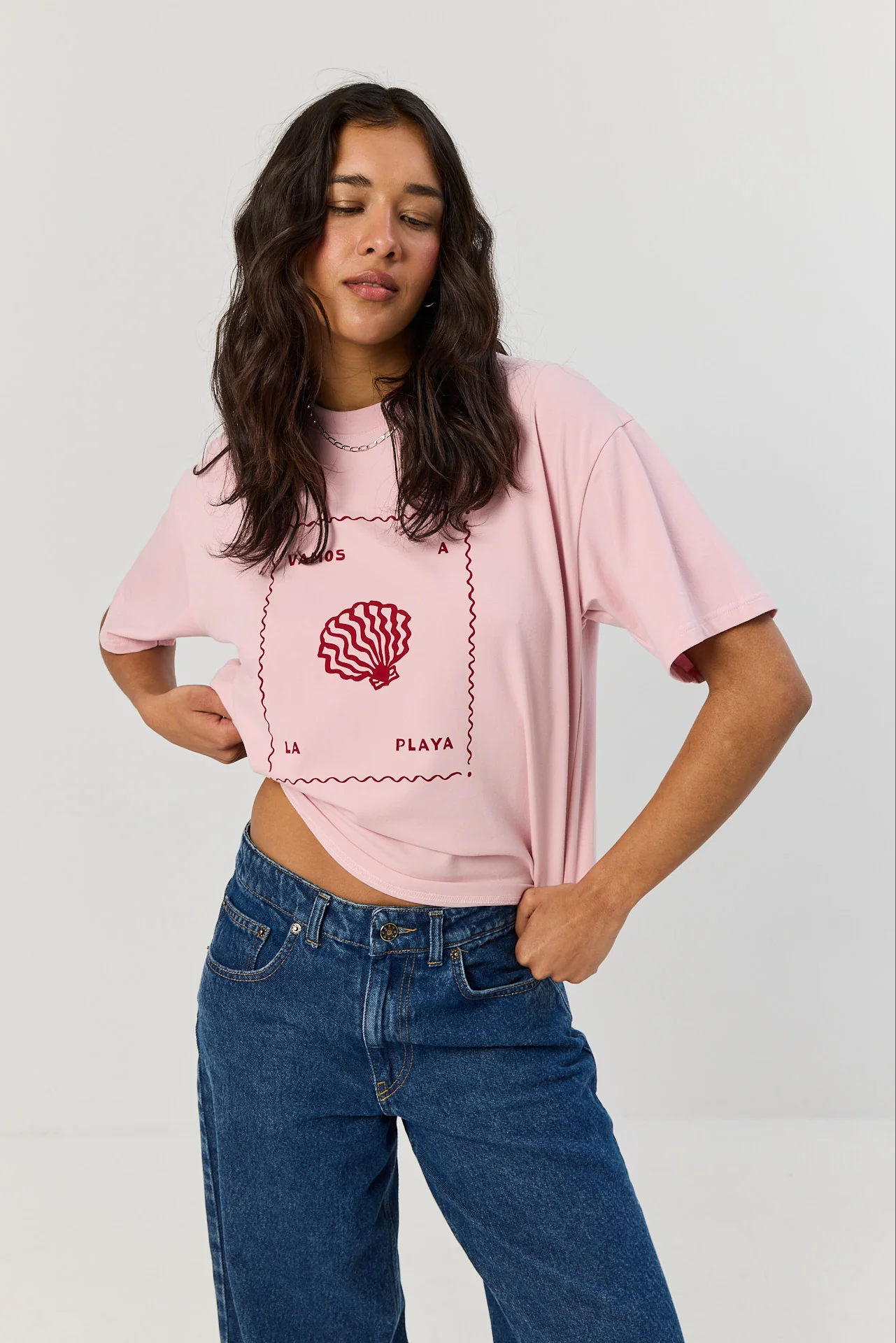 T-shirt Vamos a la playa smoky pink - Image 3