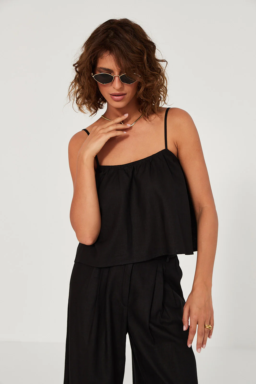 Top Ellie linen black - Image 8